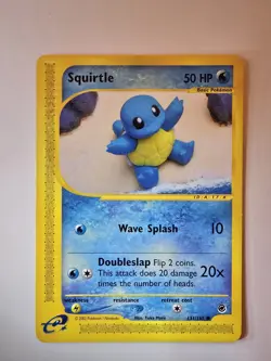 Pokemon Squirtle TCG Expedition Base Set Card 131/165 Regular Common - Image 1