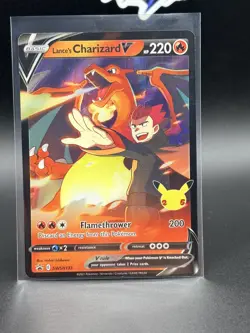 2021 Pokemon TCG Lance's Charizard v SWSH133 Jumbo Holo Promo Card - Image 1