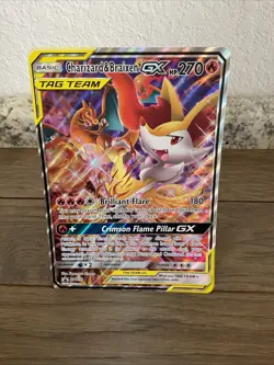 Charizard & Braixen GX - (Black Star Promo) SM230 Jumbo Card Holo - Pokemon TCG - Image 1