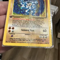 Rare New Factory Sealed 1st Edition Rare Holo Foil Machamp Pokemon Card 8/102 - Image 2