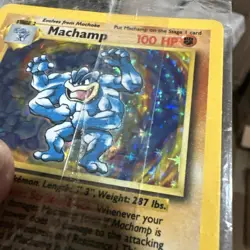 Rare New Factory Sealed 1st Edition Rare Holo Foil Machamp Pokemon Card 8/102 - Image 4