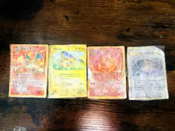 🔥 Damaged Pokemon Card Lot – 4 Cards (All Heavily Damaged) - Image 1