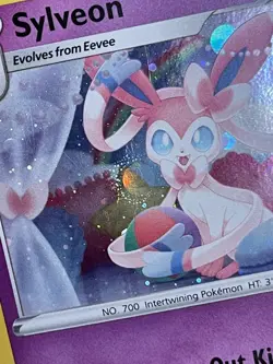 POKEMON SYLVEON SWSH211 PROMO BLACK STAR COSMOS HOLOFOIL WITH SWIRL NM CARD - Image 5