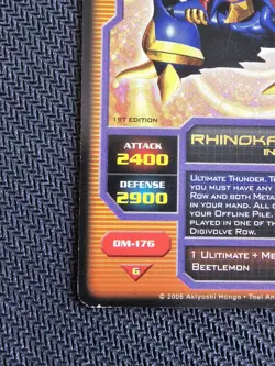 2005 Digimon CCG Generations Rhinokabuterimon DM-176 Card - Image 4