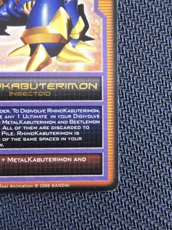 2005 Digimon CCG Generations Rhinokabuterimon DM-176 Card - Image 5