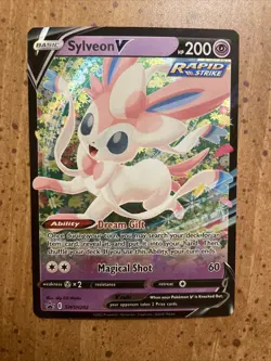 Sylveon V SWSH202 Sword & Shield Black Star Promo Pokemon Card TCG Holo Foil Art - Image 1