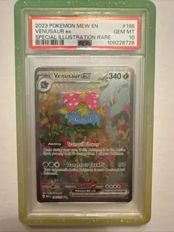 Pokemon TCG Venusaur EX Scarlet & Violet 151 Card 198/165 PSA 10 - Image 1
