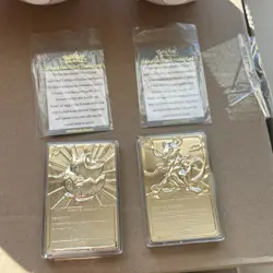 VINTAGE Master Set 1999 Burger King Nintendo Pokemon 23K Gold Plated Cards - Image 3