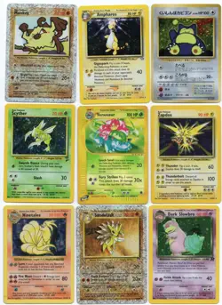 Pokemon 9 Card Lot #2 - Japanese & English - Modern-WOTC Vintage -HP/NM - Image 1