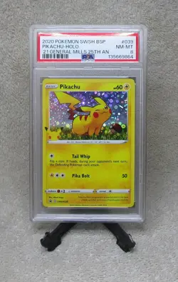 PSA GRADED 2020 Pokemon PIKACHU HOLO GENERAL MILLS Black Star Promo Card C - Image 1
