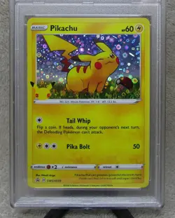 PSA GRADED 2020 Pokemon PIKACHU HOLO GENERAL MILLS Black Star Promo Card C - Image 3