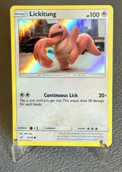 Lickitung 16/18 Sun & Moon Detective Pikachu Holo Pokemon Card NM ☀🌜 - Image 1