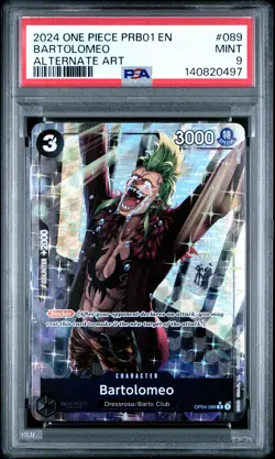 2024 ONE PIECE PRB01-PREM BOOSTER -ONE PIECE CARD THE BEST- BARTOLOMEO PSA 9 - Image 1
