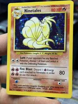 Ninetales 12/102 Base Set 1999 Brock's Gym Holo Vintage Pokemon Card WOTC - Image 3
