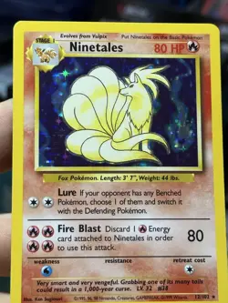 Ninetales 12/102 Base Set 1999 Brock's Gym Holo Vintage Pokemon Card WOTC - Image 4