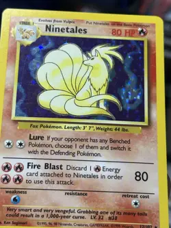 Ninetales 12/102 Base Set 1999 Brock's Gym Holo Vintage Pokemon Card WOTC - Image 5