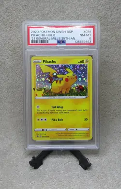 PSA GRADED 2020 Pokemon PIKACHU HOLO GENERAL MILLS Black Star Promo Card B - Image 1
