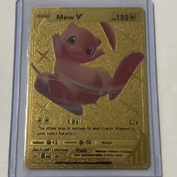 Pokemon Card Mew V Basic Form Gold Foil Card Number 069/189 Hp180 - Image 1