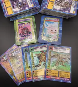 135 Cards 1999 Upper Deck and Bandai Base Set Digimon Trading Card Lot Holo Rare - Image 2