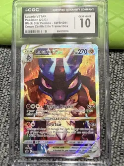 Lucario VSTAR SWSH291 Sword & Shield Promo Holo Card CGC 10 Gem Mint - Image 1