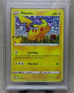PSA GRADED 2020 Pokemon PIKACHU HOLO GENERAL MILLS Black Star Promo Card A - Image 3