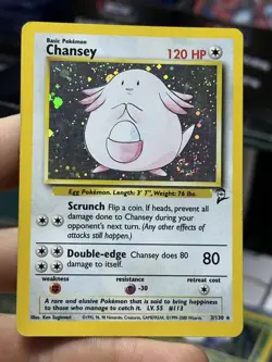 Chansey 3/130 Clefairy 6/130 Base Set 2 2000 Holo Vintage Pokemon Card Lot WOTC - Image 3