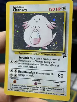 Chansey 3/130 Clefairy 6/130 Base Set 2 2000 Holo Vintage Pokemon Card Lot WOTC - Image 4