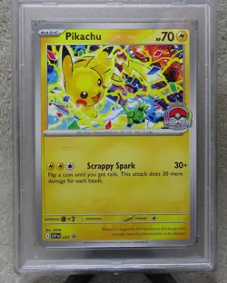 PSA GRADED 2025 Pokemon PIKACHU World Championships Black Star Promo Card #225 - Image 3