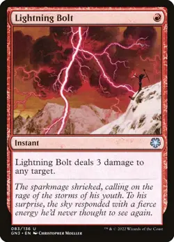 MTG LIGHTNING BOLT 083 - GAME NIGHT FREE-FOR-ALL - RED INSTANT - Image 1