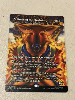 mtg borderless Splinter of the Shadows, mythic, TMNT eternal, unplayed - Image 1