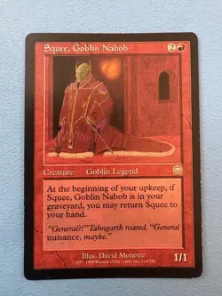 MTG Mercadian Masques Edition, Squee Goblin Nabob! 1999 Vintage Magic! - Image 1