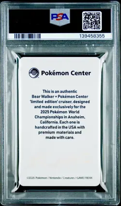 PSA 10 Pokemon World Championships 2025 Bear Walker Skateboard Card Auto - Image 2