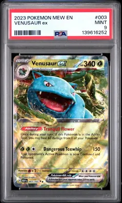 2023 POKEMON MEW EN-151 #003 VENUSAUR EX PSA 9 - Image 1