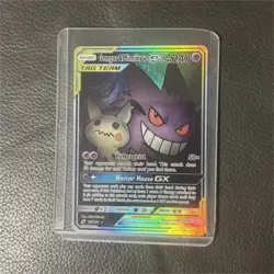 Pokemon Gengar & Mimikyu GX TAG TEAM Full Art Ultra Rare Holo 165/181 Sm-Team Up - Image 1