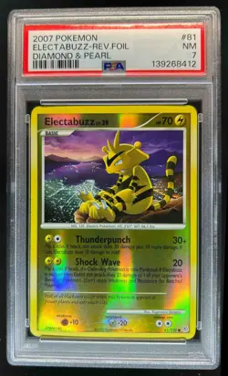 2007 Pokemon Diamond & Pearl Electabuzz Reverse Holo #81/130 PSA 7 - Image 1