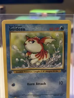 Pokemon TCG Goldeen Jungle 53/64 Regular 1st Edition Common LP - Image 2
