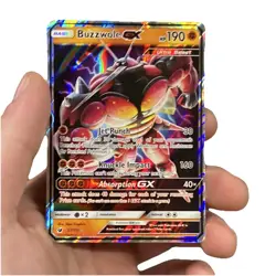 Pokemon Buzzwole GX Ultra Rare Full Art Holo Sm-Crimson Invasion 57/111 190 HP - Image 1