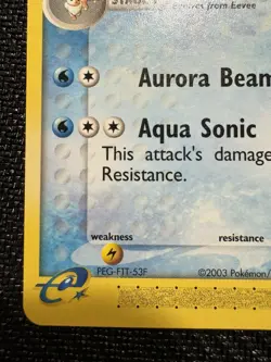 Pokemon TCG Vaporeon EX Sandstorm Card 25/100 Rare Card Near Mint Condition - Image 5