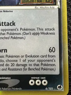 Pokemon TCG Nidoking Dragon Frontiers Delta Species 6/101 Reverse Holo Stamped - Image 4