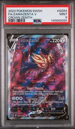 Zamazenta v Full Art GG54/GG70 Crown Zenith Pokemon Card PSA 9 Mint - Image 1