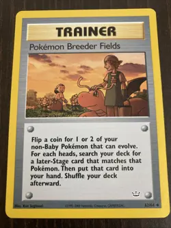 Pokemon Breeder Fields 62/64 Neo Revelation Rare Vintage Pokemon Card - Image 1
