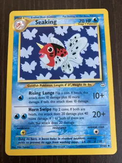 Seaking 37/64 Neo Revelation Rare Vintage Pokemon Card Seeking Sea King - Image 1