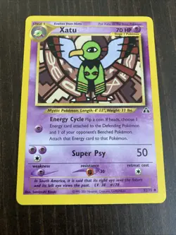 Xatu 52/75 Neo Discovery Rare Vintage Pokemon Card Xato - Image 1