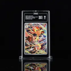 2025 POKEMON DESTINED RIVALS ILLUSTRATION RARE ETHAN'S TYPHLOSION TAG 9 - Image 1