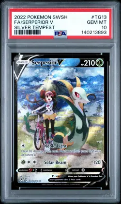 2022 POKEMON SWORD & SHIELD SILVER TEMPEST #TG13 FULL ART/SERPERIOR V PSA 10 - Image 1
