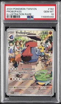 2024 POKEMON TWM EN-TWILIGHT MASQUERADE ILLUSTRATION RARE #182 PROBOPASS PSA 10 - Image 1