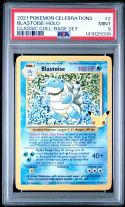 2021 POKEMON CELEBRATIONS CLASSIC COLLECTION #2 BLASTOISE-HOLO PSA 9 - Image 1