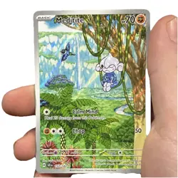 Pokemon Meditite Illustration Rare Holo SV07: Stellar Crown 153/142 Basic 70 HP - Image 1