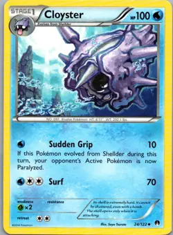Cloyster 24/122 Uncommon BREAKpoint Pokemon Lightly Played - Image 1