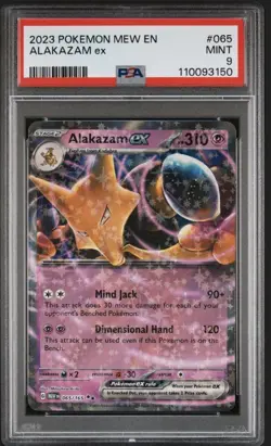 2023 Pokemon 151 MEW EN 065 Alakazam EX - PSA 9 - Image 1